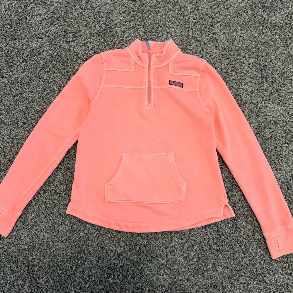 Vineyard Vines Long Sleeve 1/4 Zip High Neck Sweatshirt Girl's Size XL (16)